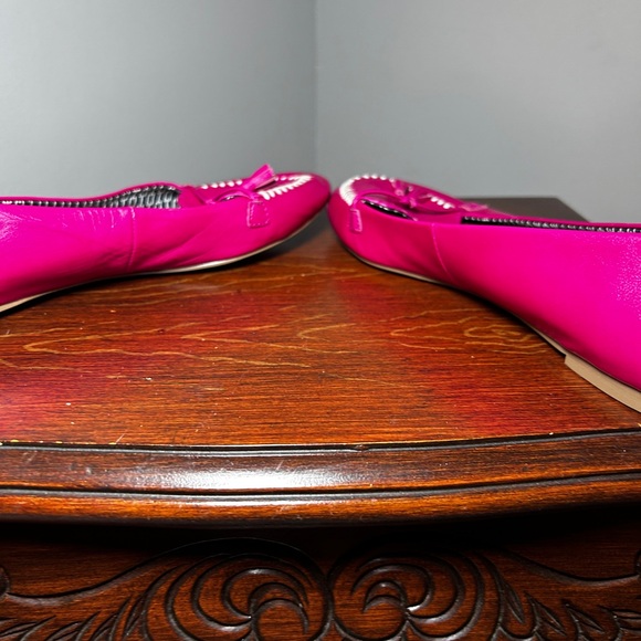 EUc Magenta Talbot Leather Flat 9 - Picture 5 of 9